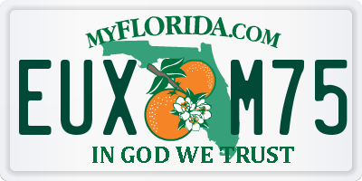 FL license plate EUXM75