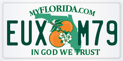 FL license plate EUXM79