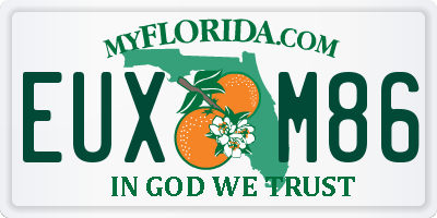 FL license plate EUXM86