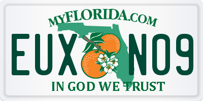 FL license plate EUXN09