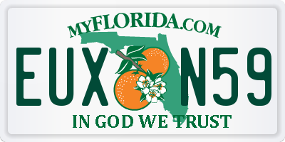 FL license plate EUXN59