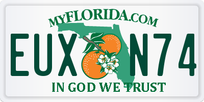FL license plate EUXN74