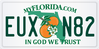 FL license plate EUXN82