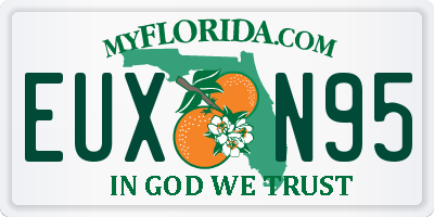 FL license plate EUXN95