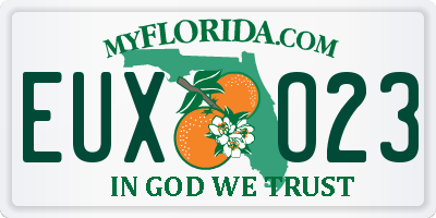 FL license plate EUXO23