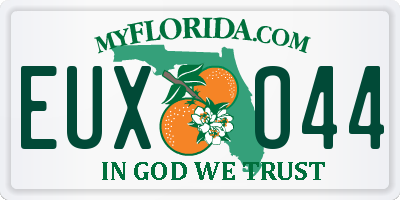 FL license plate EUXO44