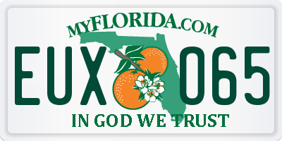 FL license plate EUXO65