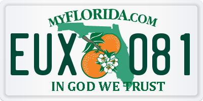 FL license plate EUXO81