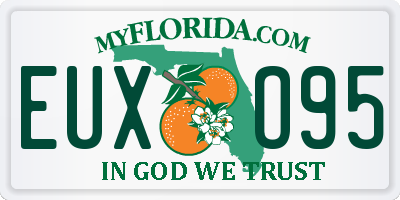 FL license plate EUXO95