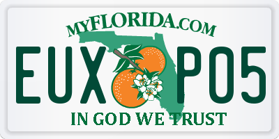 FL license plate EUXP05