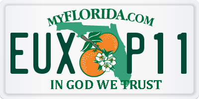 FL license plate EUXP11