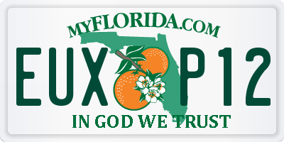 FL license plate EUXP12