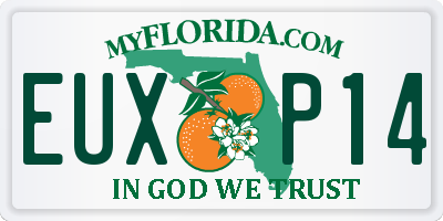 FL license plate EUXP14