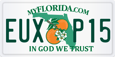 FL license plate EUXP15