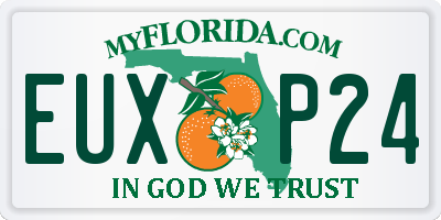 FL license plate EUXP24