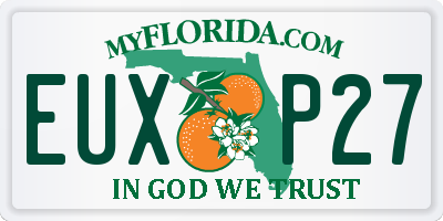 FL license plate EUXP27