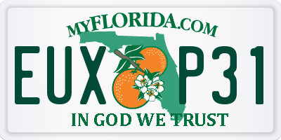 FL license plate EUXP31