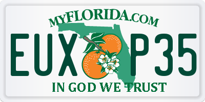 FL license plate EUXP35