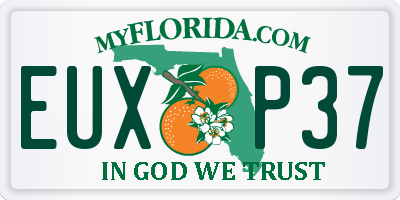 FL license plate EUXP37