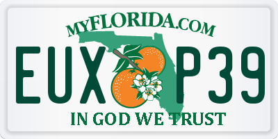FL license plate EUXP39