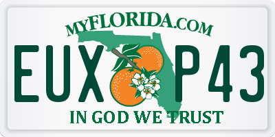 FL license plate EUXP43
