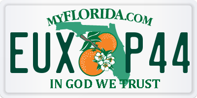 FL license plate EUXP44