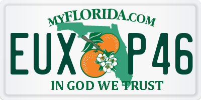 FL license plate EUXP46