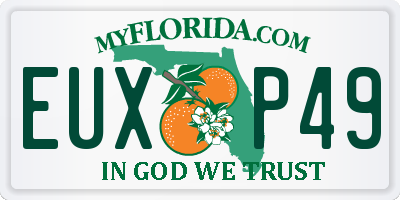 FL license plate EUXP49