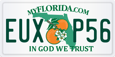 FL license plate EUXP56