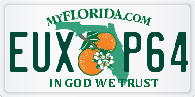FL license plate EUXP64