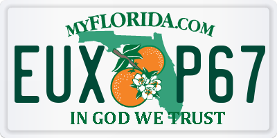 FL license plate EUXP67