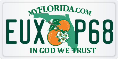 FL license plate EUXP68