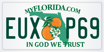 FL license plate EUXP69