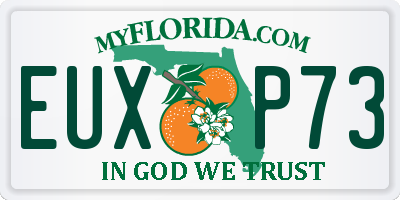 FL license plate EUXP73
