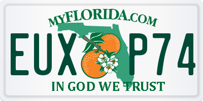 FL license plate EUXP74