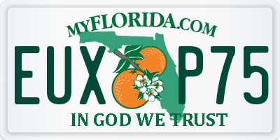 FL license plate EUXP75