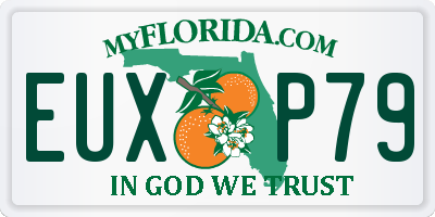 FL license plate EUXP79