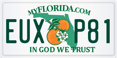 FL license plate EUXP81