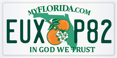 FL license plate EUXP82