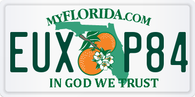 FL license plate EUXP84