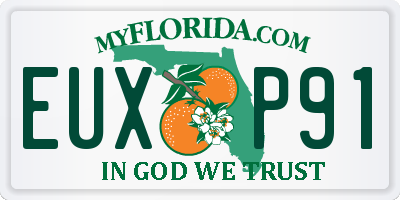 FL license plate EUXP91