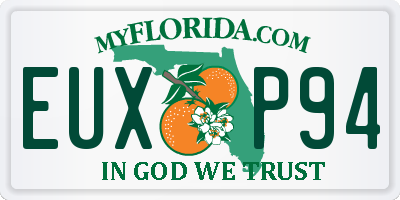 FL license plate EUXP94