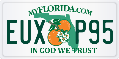 FL license plate EUXP95