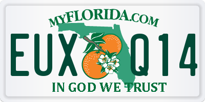 FL license plate EUXQ14