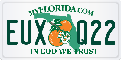 FL license plate EUXQ22