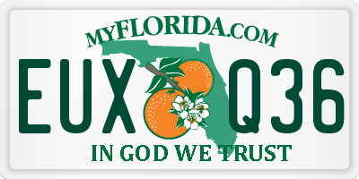 FL license plate EUXQ36