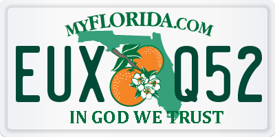 FL license plate EUXQ52