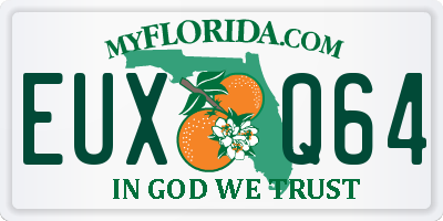 FL license plate EUXQ64