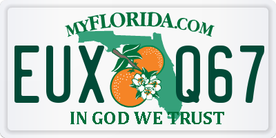FL license plate EUXQ67
