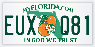 FL license plate EUXQ81